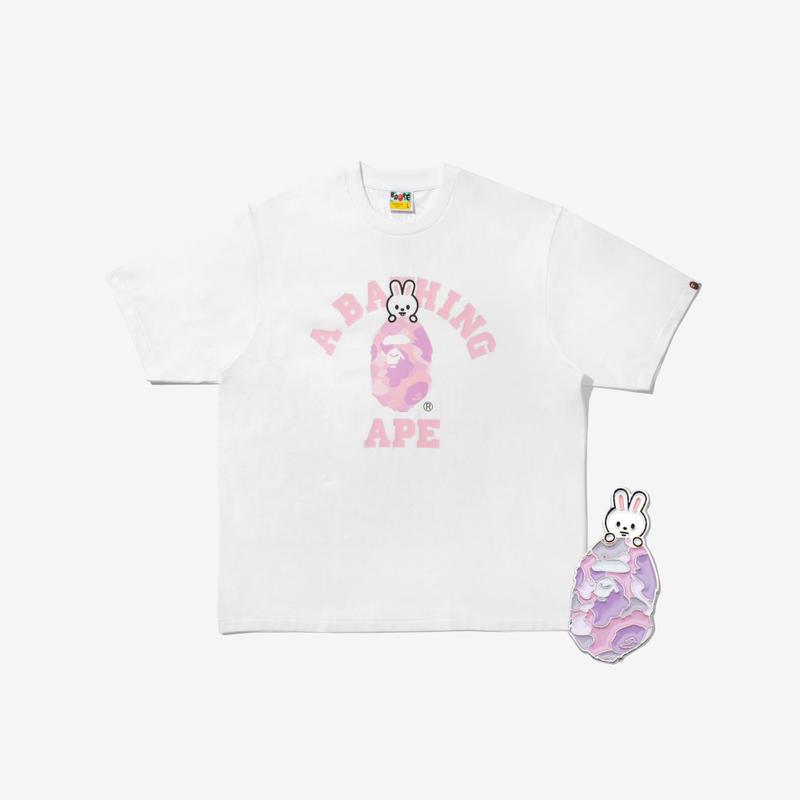 SET] BAPE X Stray Kids Leebit COLLEGE TEE M (Lee Know) + METAL