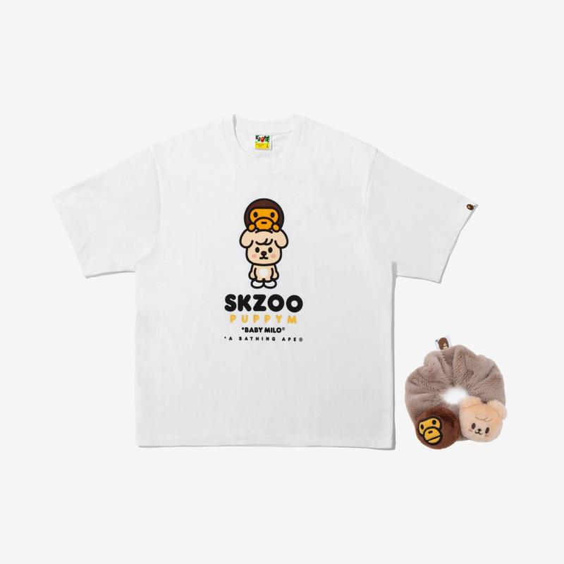 A BATHING APE STRAY KIDS PUPPYM tシャツ M SET] BAPE X Stray Kids PuppyM BABY MILO TEE M (Seungmin) +