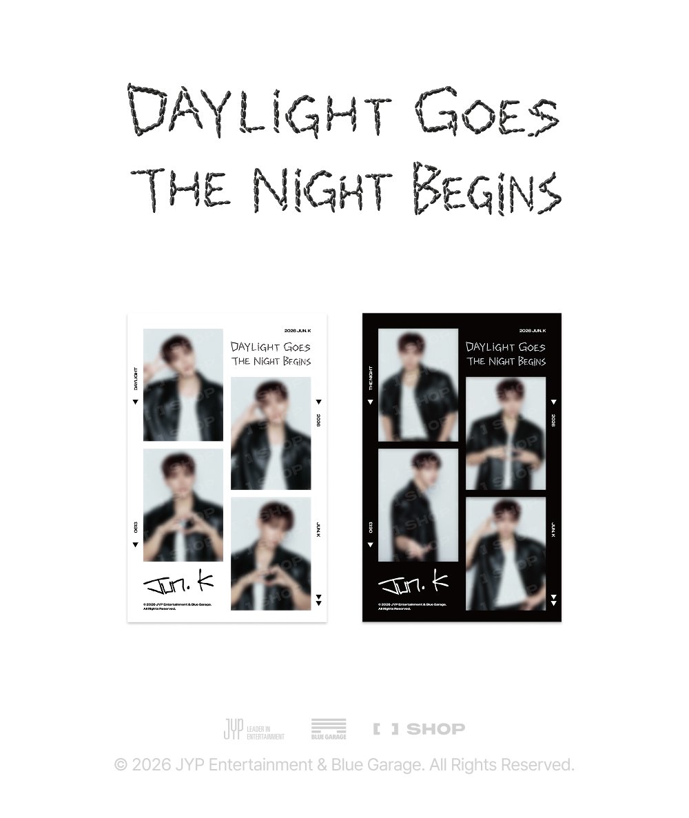JUN. K - 4 CUT PHOTO SET - DAYLIGHT GOES, THE NIGHT BEGINS