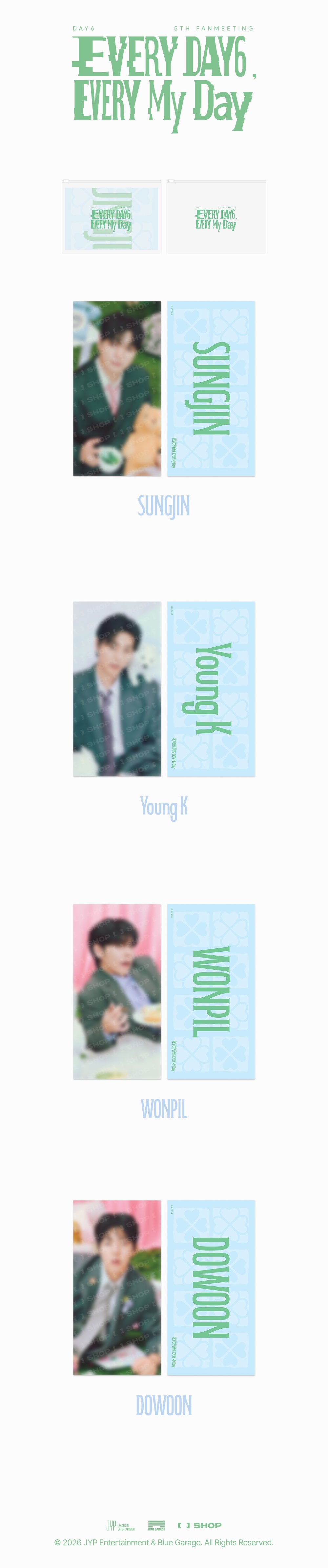 Slogna Examples PHOTO SLOGAN - Every DAY6, Every My Day | FANS SHOP