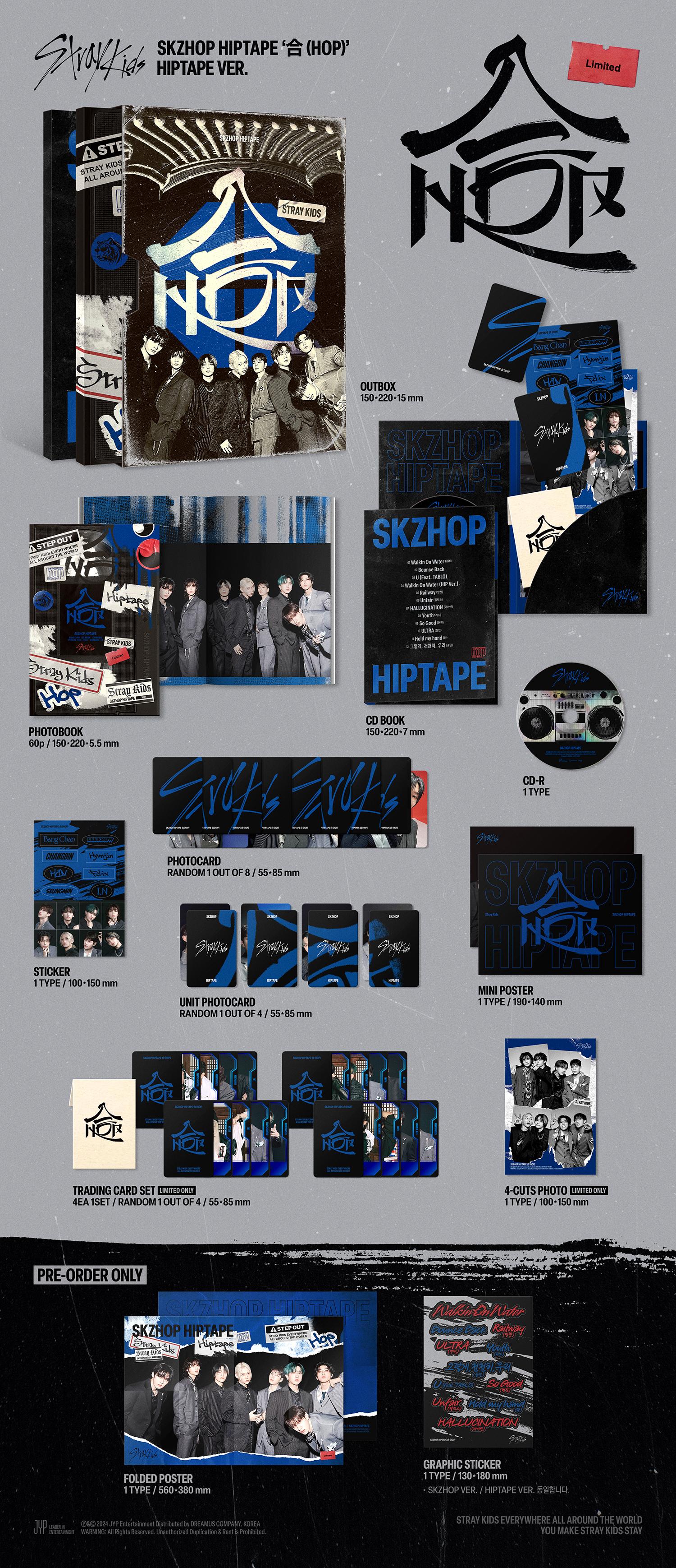 **SKZHOP HIPTAPE 合(HOP) [HIPTAPE VER.]** — authentic K-POP merch sold by BYIT KPOP, fast worldwide shipping  - 100% authentic KPOP Goods by **BYIT KPOP** (Lightstick, Album, Keyring, Photo Card, MD, Figure etc KPOP Merch) - Worldwide shipping, Safe and Fast delivery guaranteed (официальный лайтстик, фанлайт, кей-поп мерч) — authentic K-POP goods (официальный мерч) sold by BYIT KPOP, worldwide shipping (доставка по всему миру)