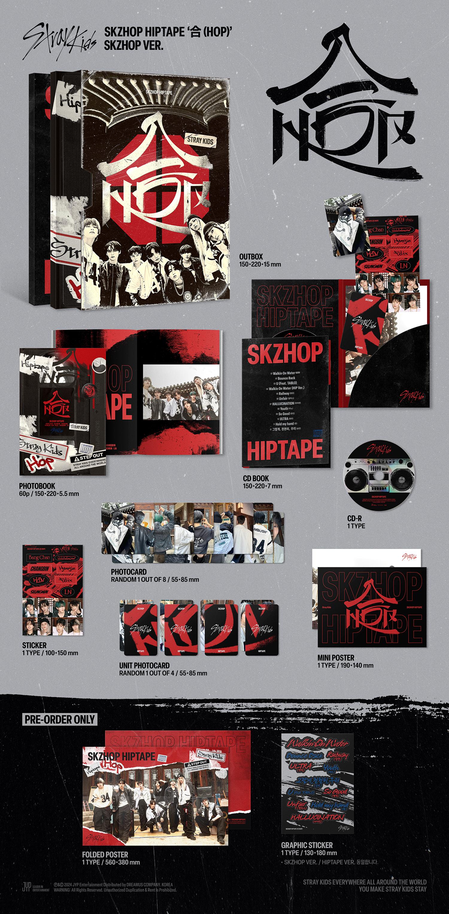 **Stray Kids - SKZHOP HIPTAPE 合(HOP) [SKZHOP VER.] ** — authentic K-POP merch sold by BYIT KPOP, fast worldwide shipping  - 100% authentic KPOP Goods by **BYIT KPOP** (Lightstick, Album, Keyring, Photo Card, MD, Figure etc KPOP Merch) - Worldwide shipping, Safe and Fast delivery guaranteed (официальный лайтстик, фанлайт, кей-поп мерч) — authentic K-POP goods (официальный мерч) sold by BYIT KPOP, worldwide shipping (доставка по всему миру)