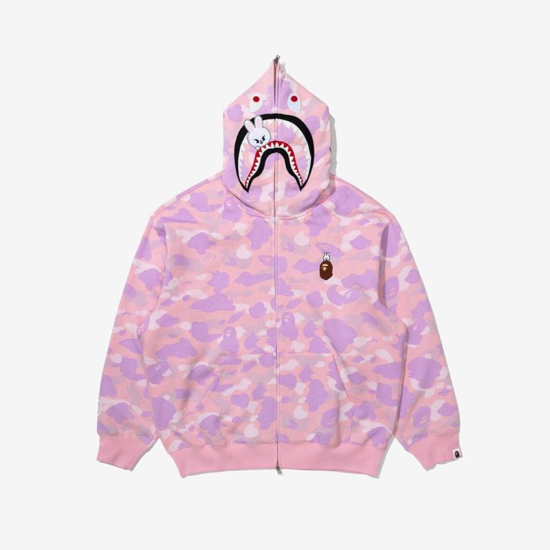 BAPE X Stray Kids Leebit SHARK FULL ZIP HOODIE M (Lee Know) | FANS