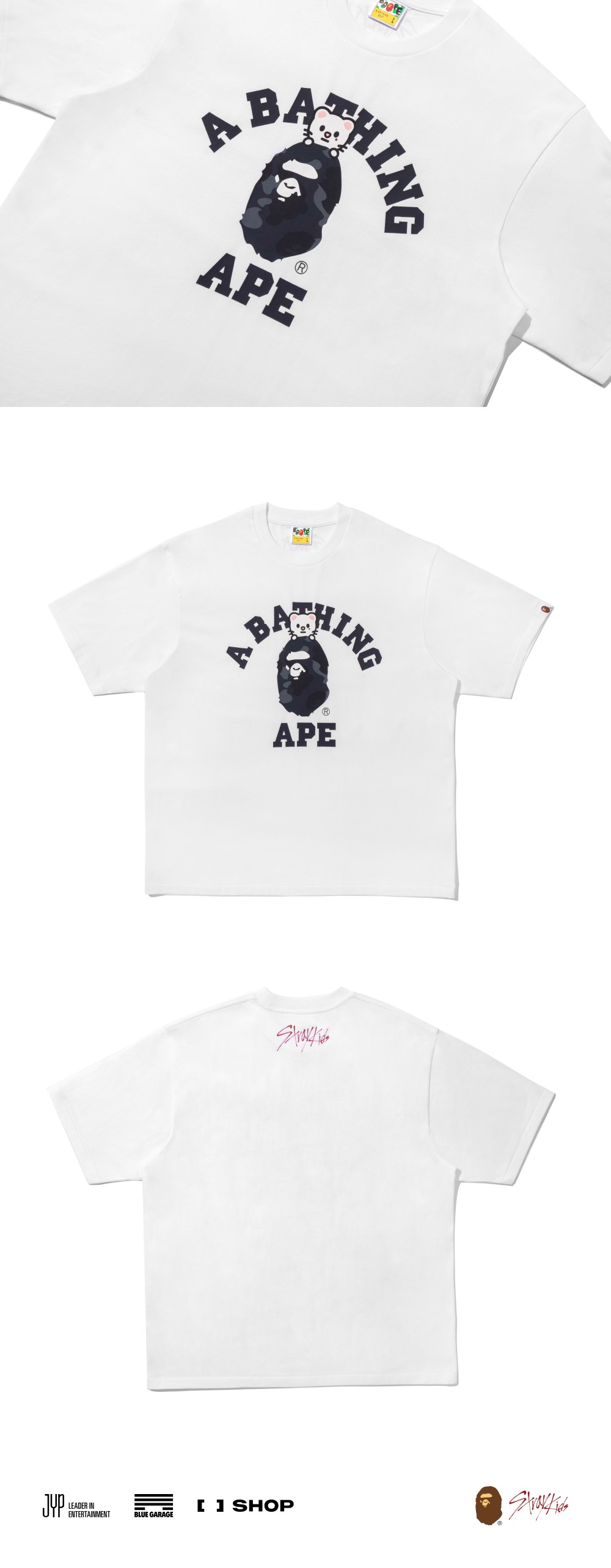 BAPE X Stray Kids Jiniret COLLEGE TEE M (Hyunjin) - BAPE X Stray