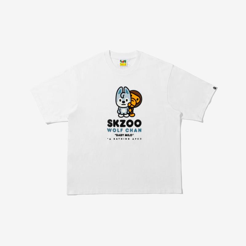 BAPE X Stray Kids WOLF CHAN BABY MILO TEE M (Bang Chan) - BAPE X