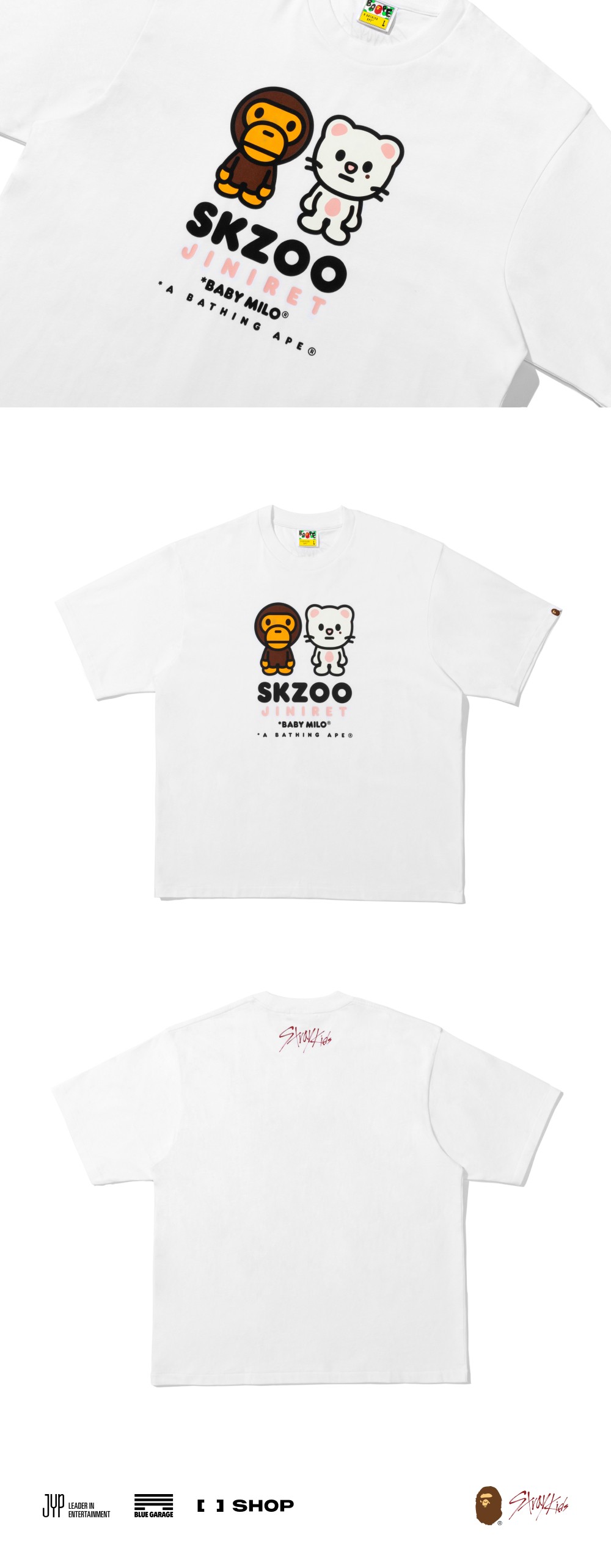 BAPE X Stray Kids Jiniret BABY MILO TEE M (Hyunjin) - BAPE X Stray