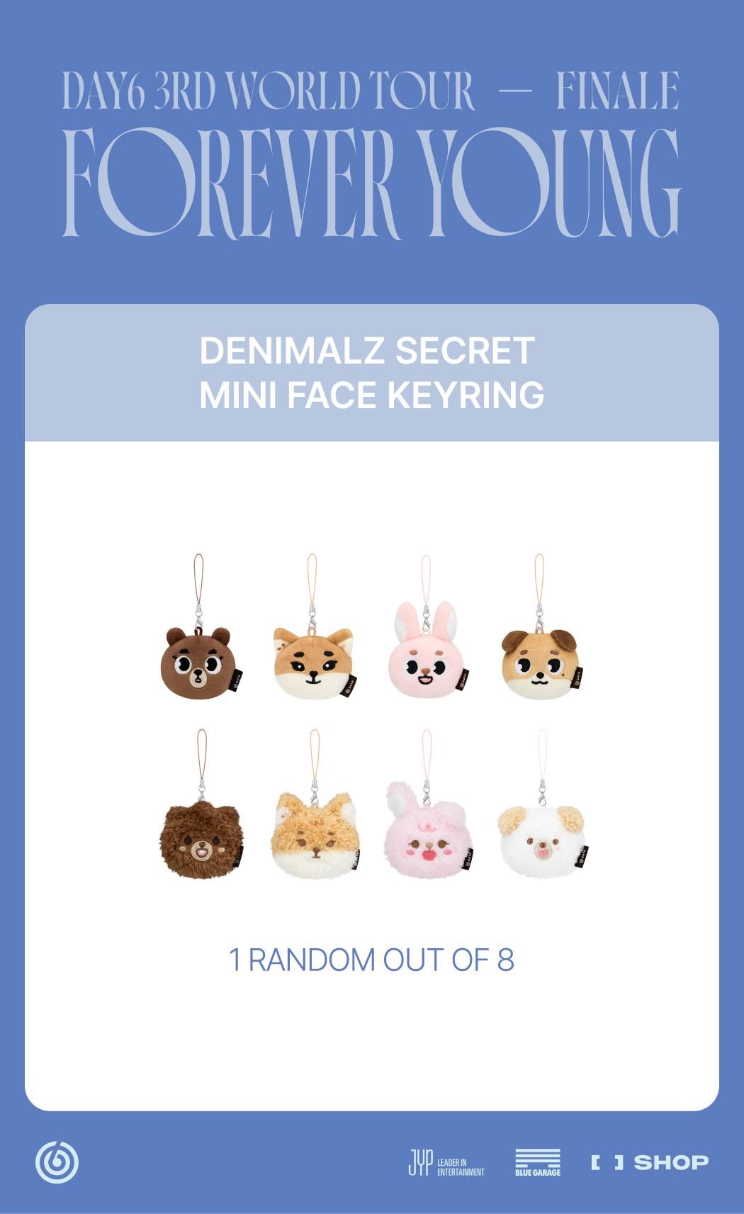 DENIMALZ SECRET MINI FACE KEYRING - FOREVER YOUNG FINALE | FANS SHOP