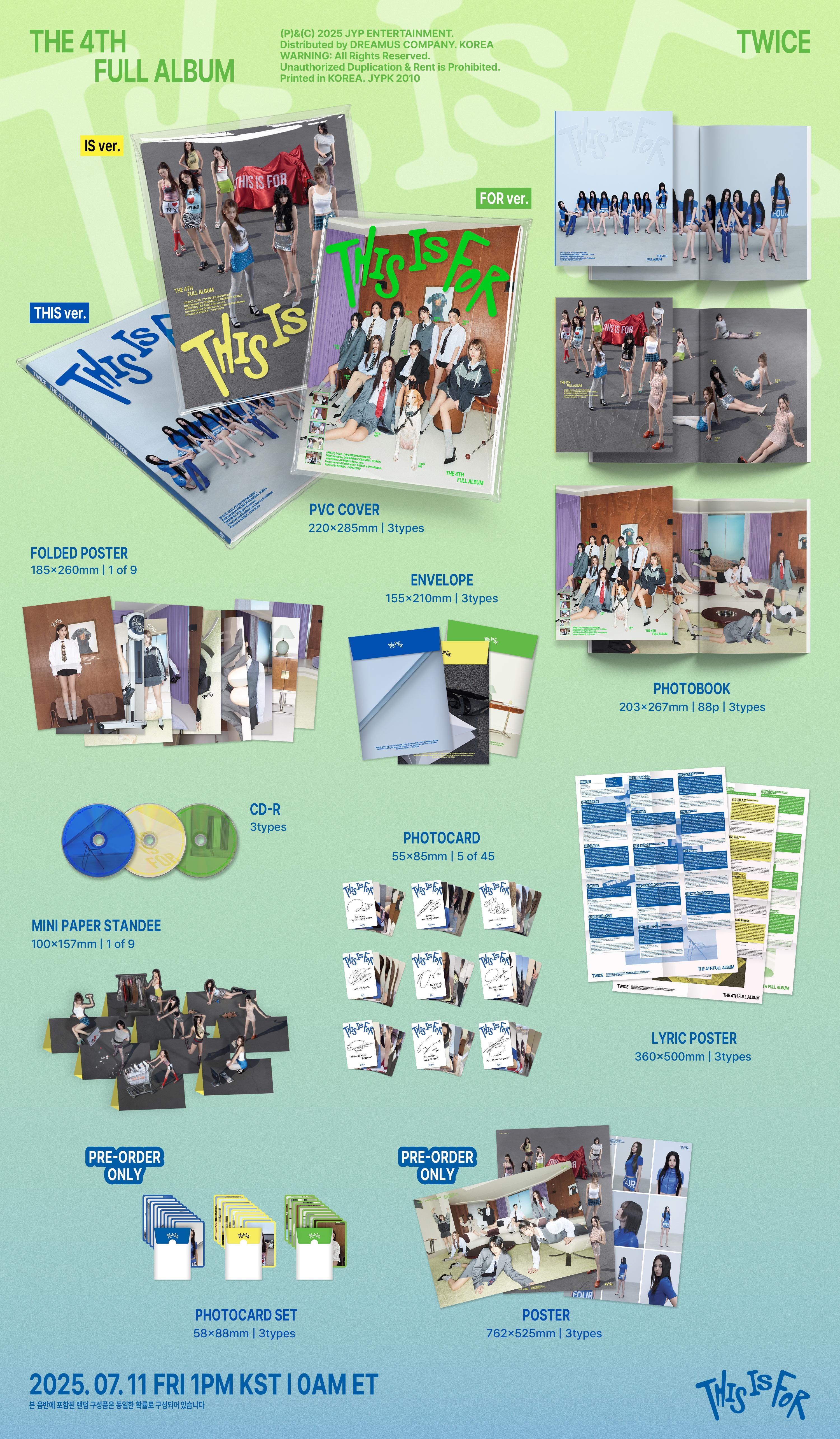 4TH FULL ALBUM THIS IS FOR (THIS Ver. / IS Ver. / FOR Ver.) | FANS