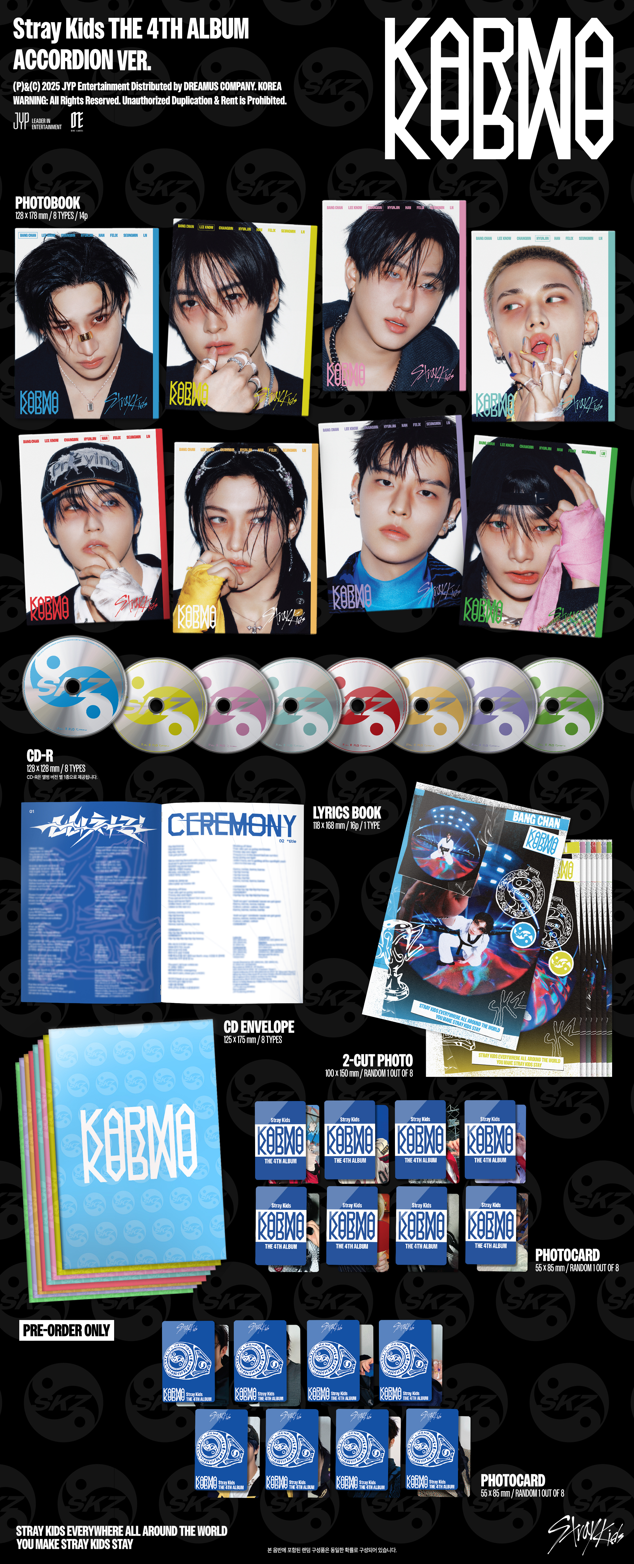 **Stray Kids - THE 4TH ALBUM KARMA (ACCORDION VER.)** — authentic K-POP merch sold by BYIT KPOP, fast worldwide shipping  - 100% authentic KPOP Goods by **BYIT KPOP** (Lightstick, Album, Keyring, Photo Card, MD, Figure etc KPOP Merch) - Worldwide shipping, Safe and Fast delivery guaranteed (официальный лайтстик, фанлайт, кей-поп мерч) — authentic K-POP goods (официальный мерч) sold by BYIT KPOP, worldwide shipping (доставка по всему миру)