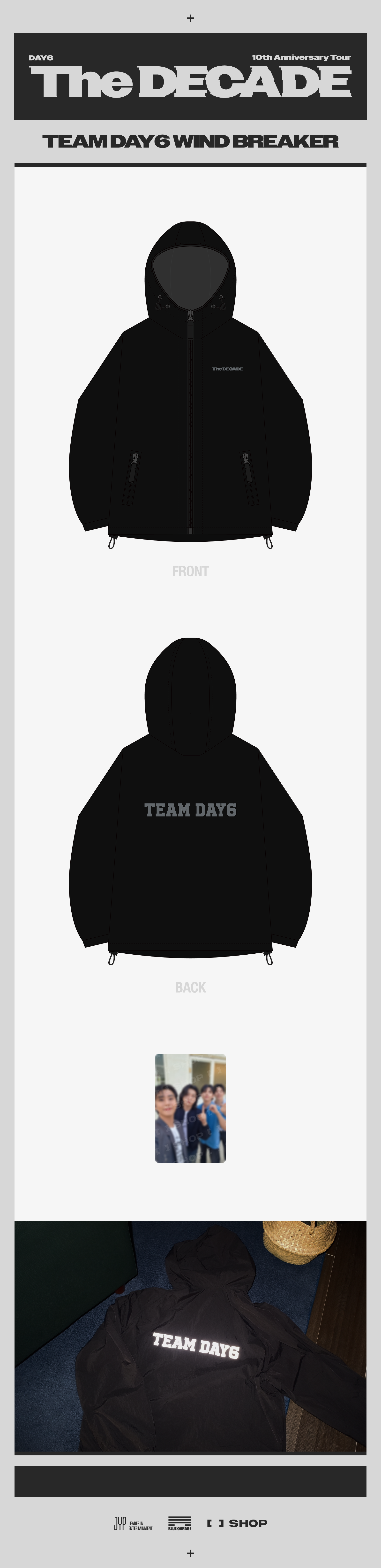TEAM DAY6 WIND BREAKER - THE DECADE | FANS SHOP
